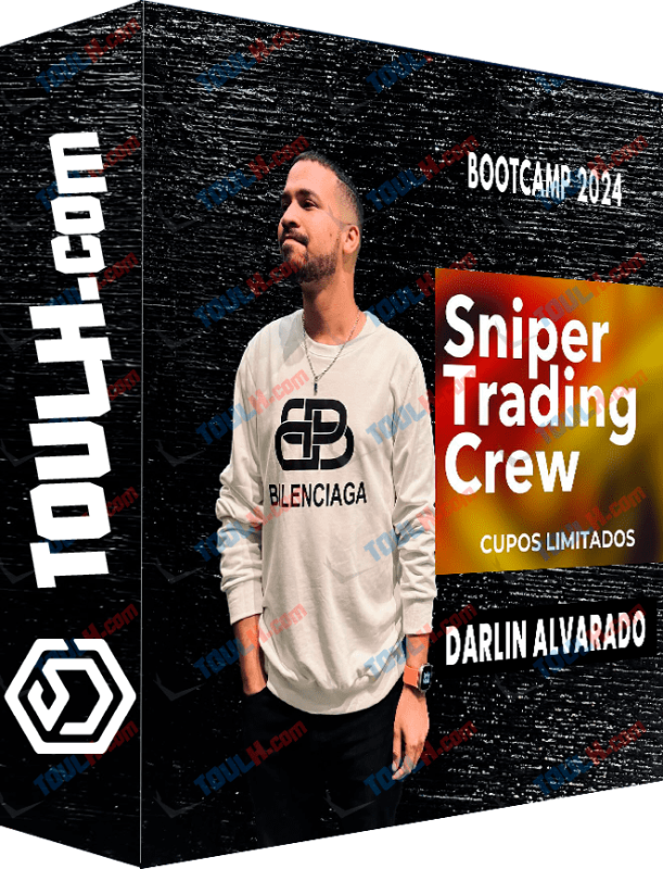 Imagen promocional del BootCamp Sniper Trading Crew 2024 con Darlin Alvarado.