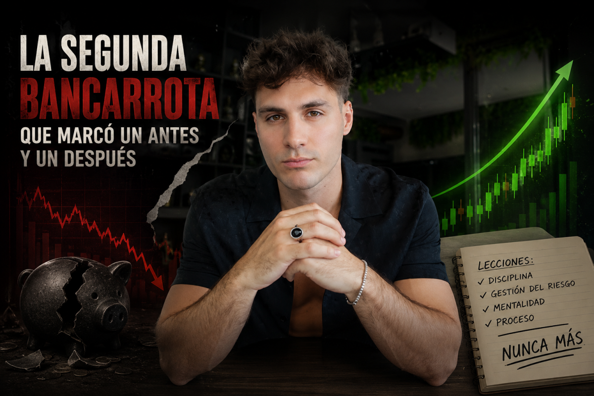 Joven trader analizando gráficos y estrategias de inversión en trading.