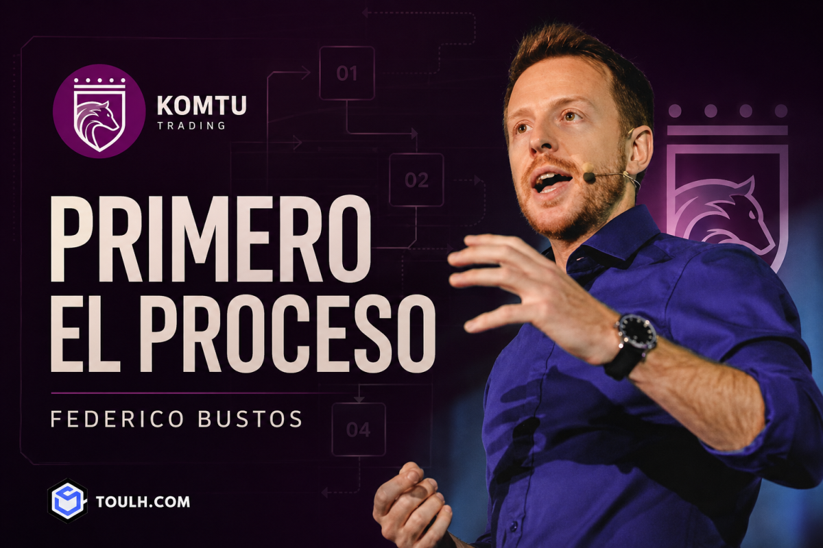 Federico Bustos en conferencia sobre trading y análisis de mercado.