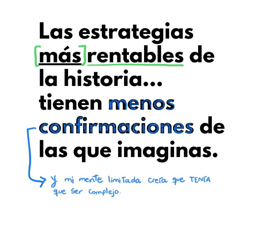 Estrategias de trading rentables y menos confirmaciones en la historia.