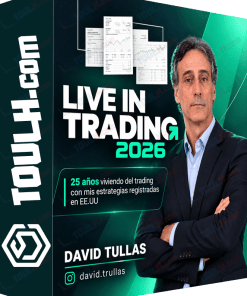 Curso Live in Trading 2026 de David Trullas, portada con gráfico y autor.